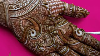 EASY DULHAN MEHENDI DESIGNS FOR FULL HANDS  WEDDING MEHNDI DESIGNS  BRIDAL HENNA MEHNDI DESIGNS [upl. by Nairolf]