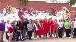 Completed Breaux Bridge Mural Celebrates Community Love [upl. by Naras278]