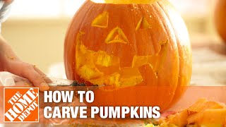 How to Carve a Pumpkin JackoLantern Ideas  The Home Depot [upl. by Radman]