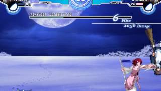 Melty Blood Actress Again Current Code HKohaku Command Grab Combo [upl. by Nims447]