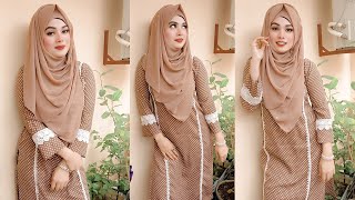 How to Wear Chiffon Hijab With Salwar Suit [upl. by Amehsyt]