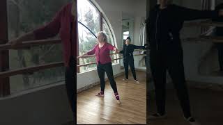 Battement Tendu Explanation and Exercise 2X Beginner Adult Ballet [upl. by Gerdeen]