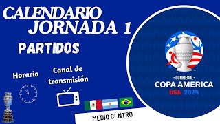 CALENDARIO JORNADA 1 I COPA AMÉRICA I FECHA HORARIO [upl. by Aisat]