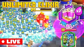 Clash Royale Live 🔴  Legendarays Infinite Elixir Challenge  Clashroyale Gameplay Live [upl. by Etnoed]