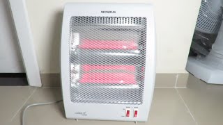 Teste Funcionamento e Temperatura Aquecedor Elétrico Comfort Air Mondial 800w A09  Quartzo [upl. by Anialem]