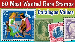 Most Wanted Stamps From Germany To Australia  60 Rare Postage Stamps Value [upl. by Subocaj77]