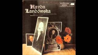 Haydn Sonata in D HobXVI37 Wanda Landowska 1958 [upl. by Allecram]