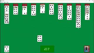 Spider Solitaire for Windows XP  2nd defeat [upl. by Jemie]