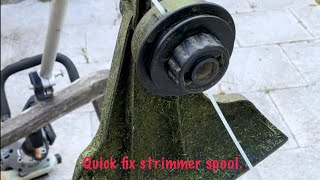 Trim your bush Garden hack Quick fix strimmer line using cable tieszip ties [upl. by Avaria463]