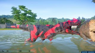 🔴Mosasaurus Jurassic World Evolution 2 Dinosaurs Fighting Trex KingKong Giganotosaurus Spinosaurus [upl. by Tnarg]