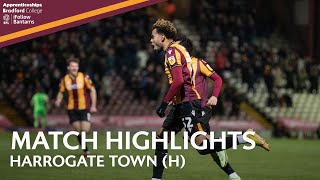 MATCH HIGHLIGHTS Bradford City v Harrogate Town [upl. by Buckels]