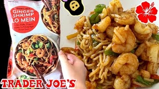 Ginger Shrimp Lo Mein  Trader Joe’s Product Review [upl. by Arlana]