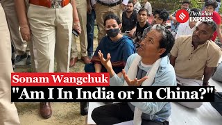 Wangchuk Vs Cops Protestors with Sonam Wangchuk detained at Ladakh Bhawan Delhi [upl. by Abad]