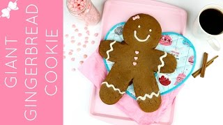 Giant Gingerbread Man Cookie  Lindsay Ann Bakes [upl. by Aihsenet]