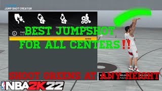 UPDATED BEST BIGMAN JUMPSHOT FOR ALL HEIGHTS IN NBA 2K22 ALL CENTERS CAN GREEN WITH THIS JUMPER [upl. by Tan]