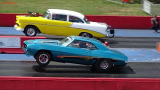 Drag Racing Old School Muscle Cars at US41 Dragstrip Indiana [upl. by Joice]