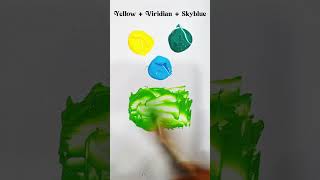 quotYELLOW VS VIRIDIAN VS SKYBLUE COLORCOLOR MIXINGquot colormixingrelaxingmixingsatisfyingartshorts [upl. by Lyris]