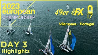 2023 49er 49erFX and Nacra 17 World Championships  Day 3 Highlights [upl. by Snevets]