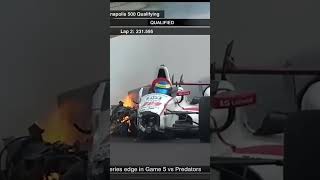 QUE BATIDA Acidente de Sebastien Bourdais durante a classificação da Indy 500 de 2017 indy [upl. by Seltzer453]