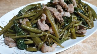 How to cook Adobong Kangkong with Porkeasy to follow recipe  A Filipino dish [upl. by Nissy]