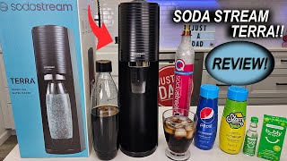 Soda Stream Terra Sparkling Water Carbonated Maker Review How to Make a Pepsi [upl. by Fulmis189]