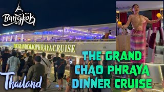 Chao Phraya Dinner Cruise in Bangkok Thailand  An Unforgettable Evening [upl. by Darla747]