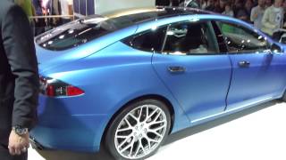 2015 IAA BRABUS TESLA Ludicrous Mode Tesla Model S 772 Hp  see also Playlist [upl. by Alleyne]