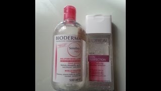 Šminkanje  micelarne vode  Bioderma vs Loreal micellar solution [upl. by Gorey]