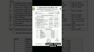 Academic Calendar 202425 ODD SEMESTER B Pharmacy Second Third amp Final Year Sem III V amp VIII [upl. by Anorahs]