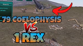 79 COELOPHYSIS vs 1 REX Evento big boss The Cursed Isle servidor Mapogos [upl. by Quennie]