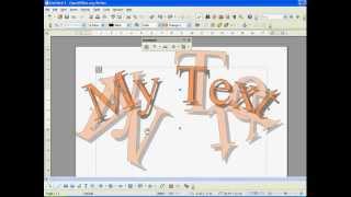 Open Office How to Use WordArt Fontwork [upl. by Edy]