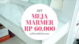 DIY Meja Marmer under 100K Dekor Rumah w English Sub [upl. by Ynohtnaluap]