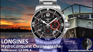 Revue  Test de la montre suisse Longines Hydroconquest 😍 Un super chronographe de plongée abordable [upl. by Notlew]