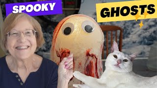 Making a DIY 🎨 Spooky Ghost with Cheesecloth and Fabric Stiffener 🍂 [upl. by Reidar652]