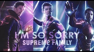 Supreme Family Iron Man Doctor Strange amp Spiderman  Im so sorry [upl. by Ollehcram]