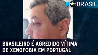 Brasileiro é agredido vítima de xenofobia em Portugal  SBT Brasil 130623 [upl. by Bass]