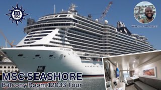 MSC Seashore Room Tour 12033 [upl. by Darcia688]