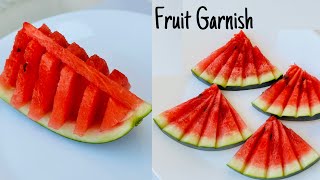 Fruit Garnish  Watermelon Decorating Ideas  Watermelon Carving  Watermelon Garnish [upl. by Adev201]