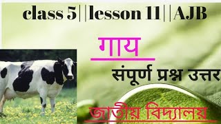 गाय class 5 hindi questions answerjatiya vidyalayasebaclass5 [upl. by Goldie98]