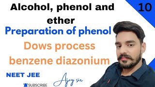 Alcohol phenol and ethers class 12 organic chemistry 10  Preparation method of phenol  NEET JEE [upl. by Ezekiel300]