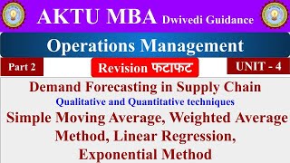 13 operations management operations management lecture demand forecasting in supply chain mba [upl. by Nagem338]