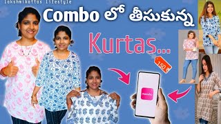 Meesho Short Kurtas Under 150  online shopping  Reviews  lakshmikattas lifestyle [upl. by Imoian]