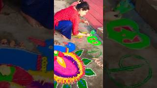 Rangoli design❤🪔🎇🥰🎉deepawali rangoli music song bollywood youtubeshorts viralvideo [upl. by Zak917]