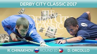 Ruslan CHINAKHOV  Dennis ORCOLLO  Derby City Classic 9BALL 2017 [upl. by Elyag]