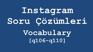 YDSYÖKDİL Kelime Soru Çözümleri  22 q106q110 [upl. by Danyelle920]