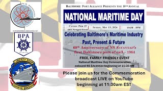 2024 National Maritime Day Commemoration  Baltimore MD [upl. by Esaele]