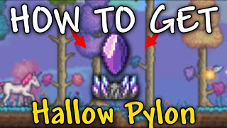 How to Get Hallow Pylon in Terraria  Hallow Pylon terraria [upl. by Alaet]