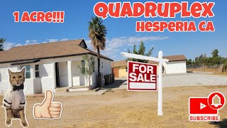 Quadruplex en Hesperia CA  1 Acre [upl. by Akinahc]