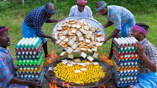 BREAD OMELETTE  Eggs with Bread  Quick Simple Easy Egg Recipe Cooking in Village  Fastest Omelet [upl. by Analli]