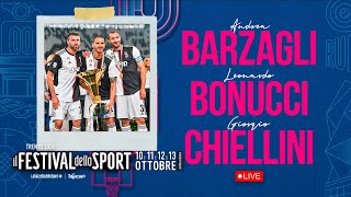 BARZAGLI BONUCCI CHIELLINI muro bianconero  Live dal Festival dello Sport [upl. by Nyladnek]